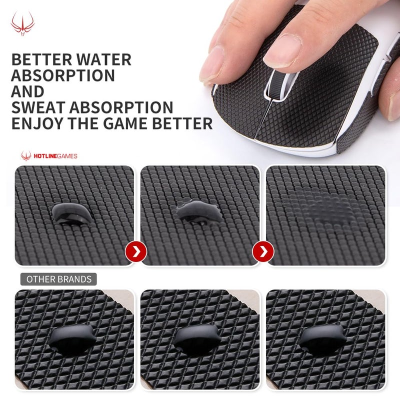 HOTLINE GAMES HOTLINEGAMES New 2.0 Anti Slip Mouse Grip Tape Compatible with Logitech G502 Wired / G502 Wireless Gaming Mouse Skins, Sweat Resistant, Cut to Fit,Easy to Apply, Professional Mice Upgrade - Image 4